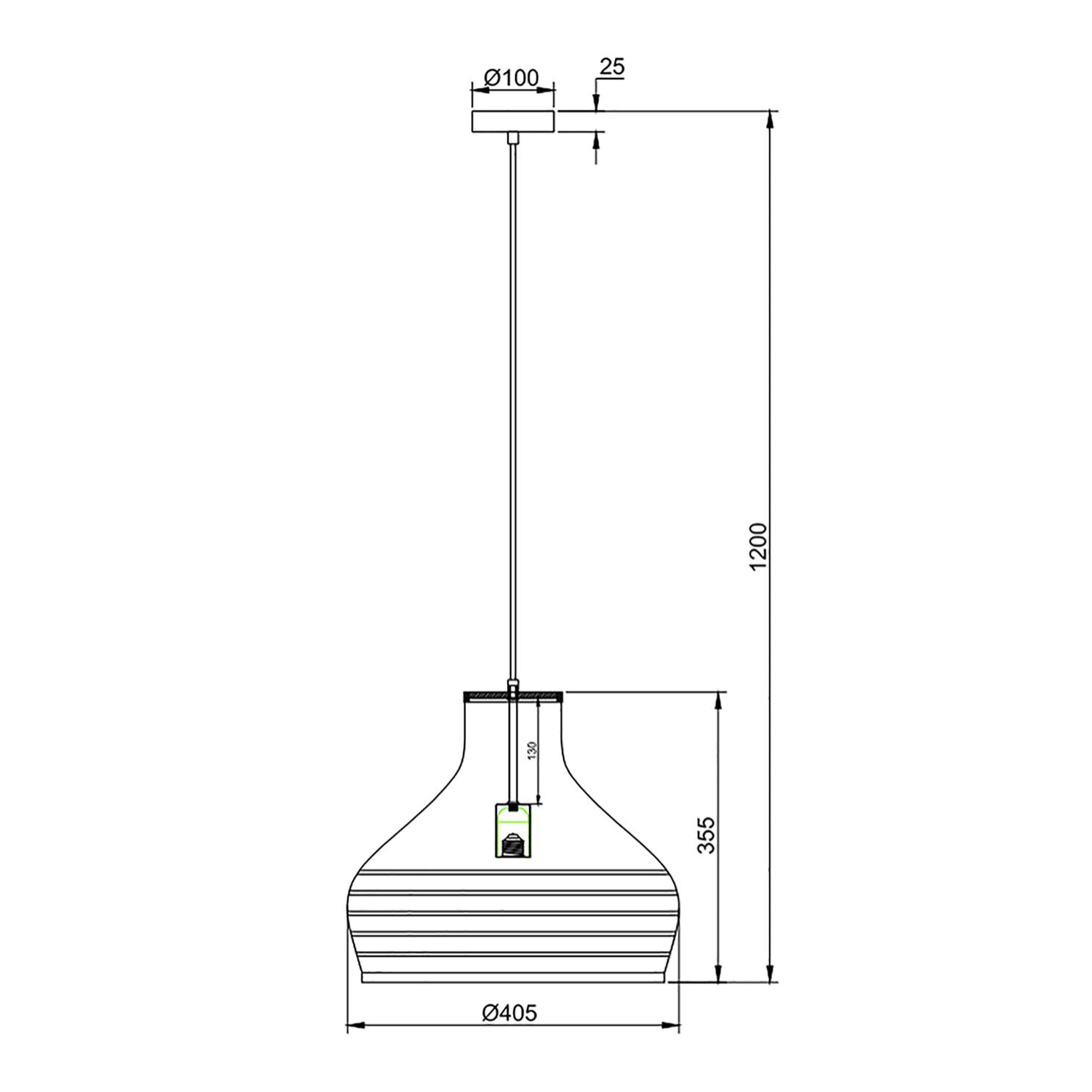 Lámpara de techo Yasu de Bambú, diametro 40,5 cm