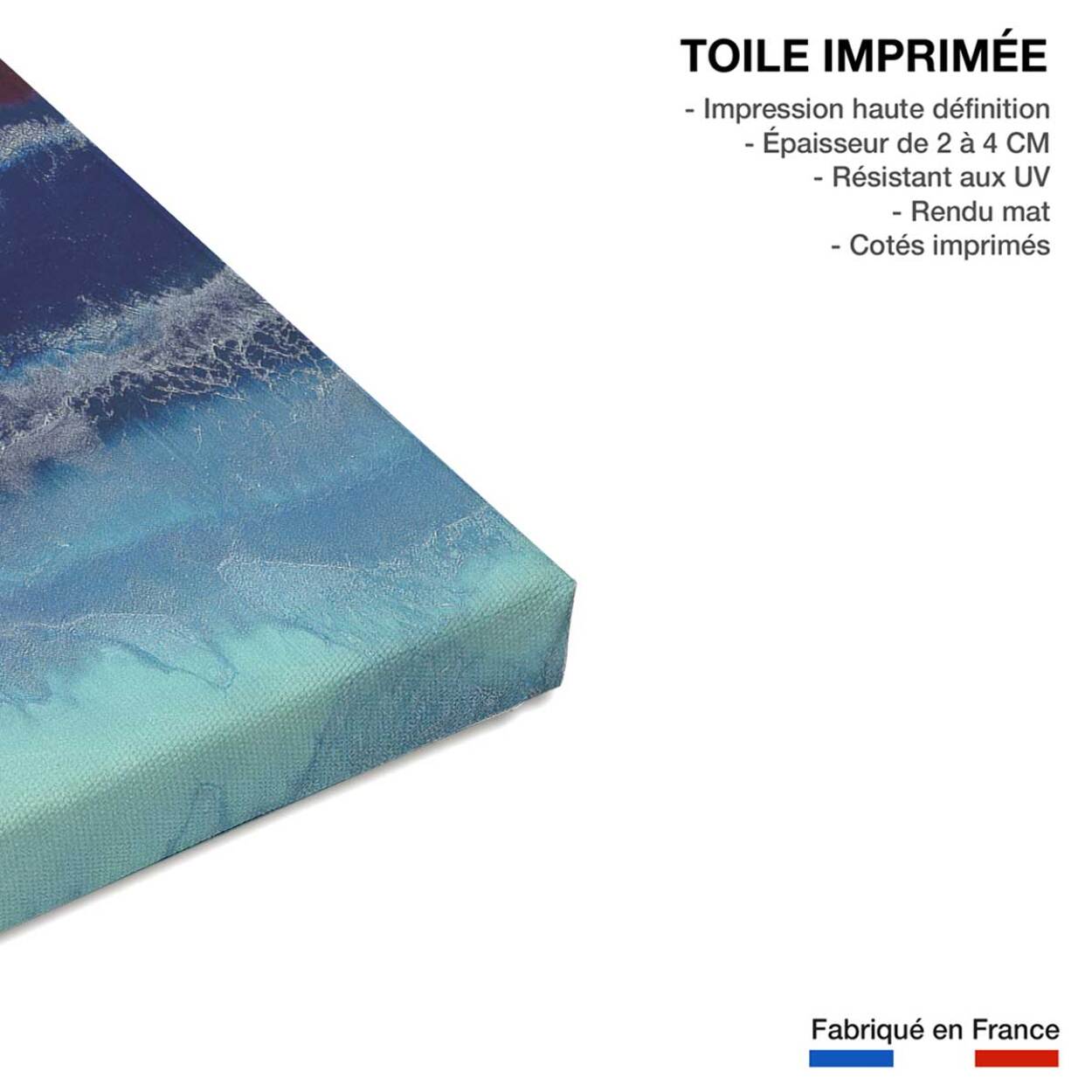 Tableau red blue contrast Toile imprimée