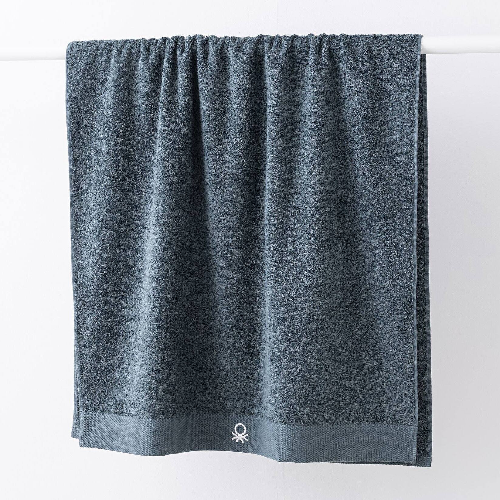 Juego de 2 toallas de baño 50x90cm + 70x140cm, gris oscuro