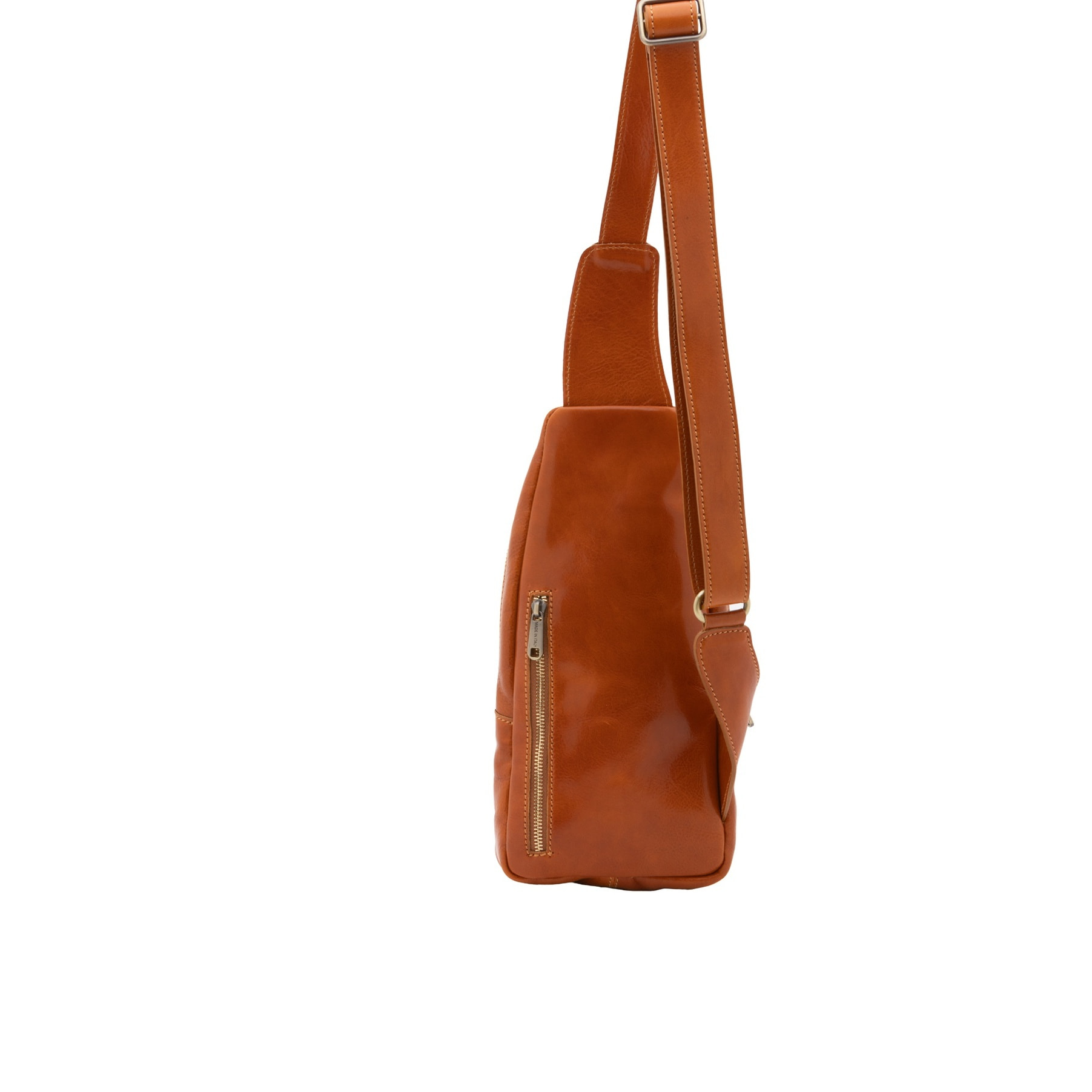 Borsa a tracolla uomo in vera pelle - Modello False - Made in Italy - 35.0 x 16.0 x 5.0 cm
