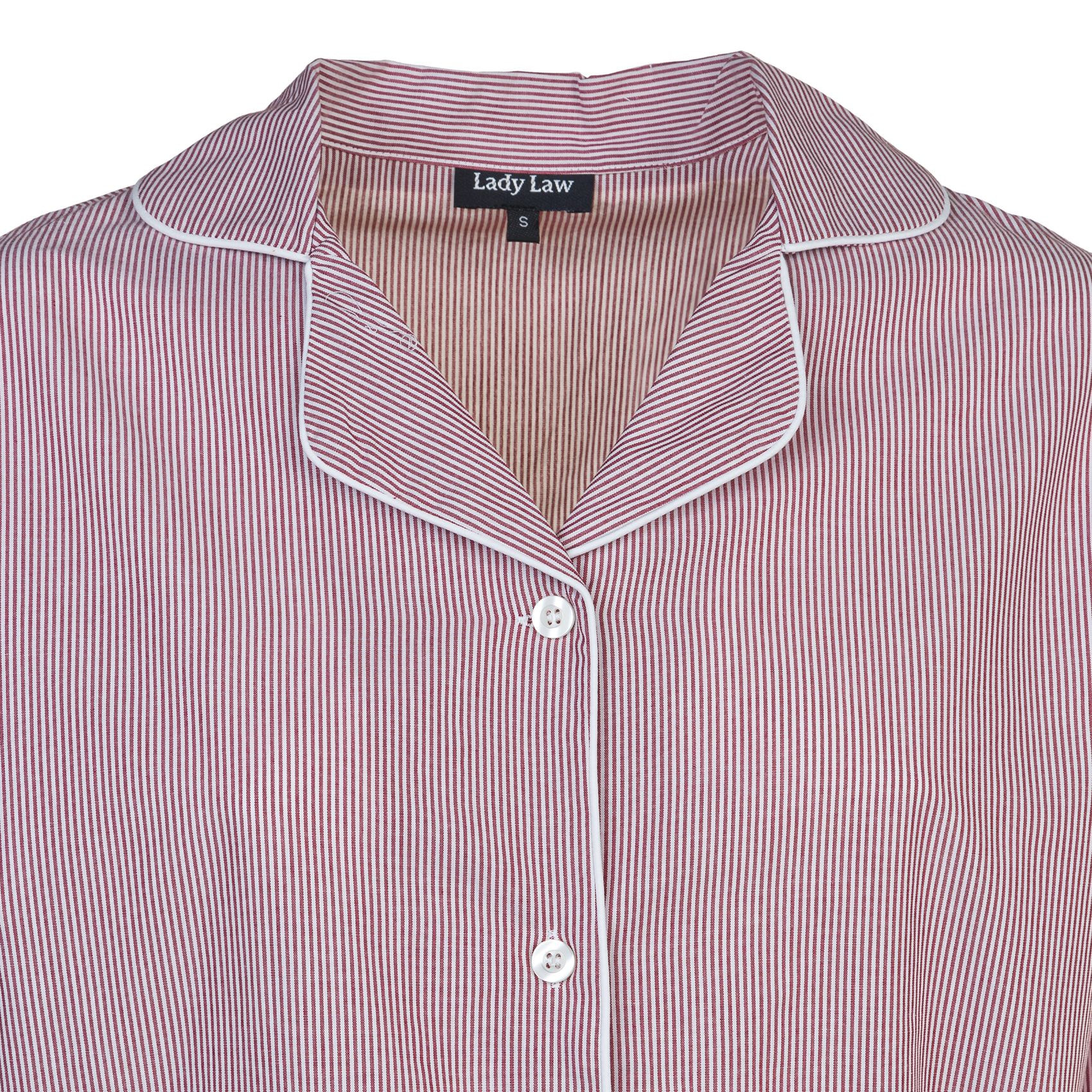 Pigiama leggero DONNA righe bordeaux