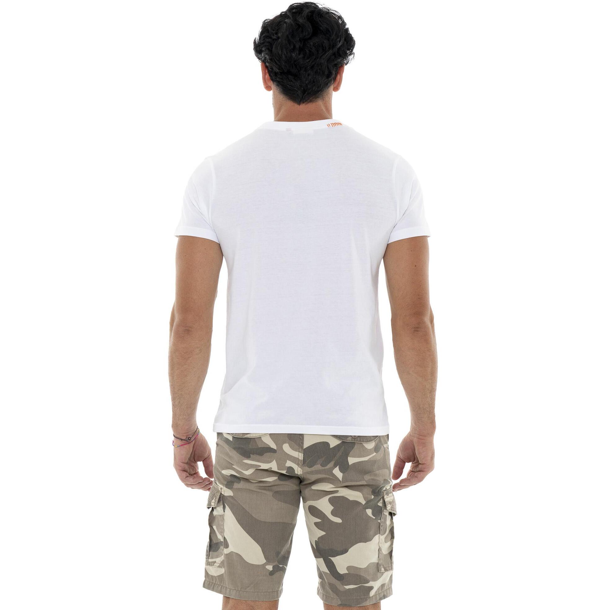 T-shirt da uomo a manica corta in cotone Leone Military 1947