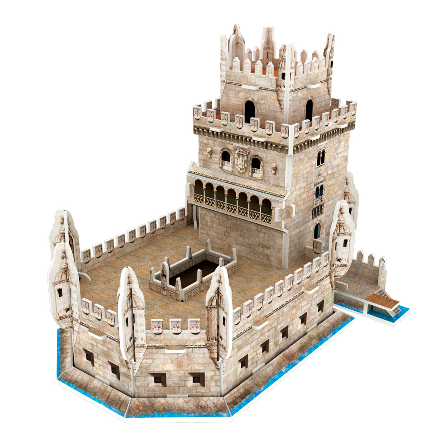 Puzzle 3D in cartone della Torre di Belém a Lisbona. 26 pezzi.