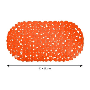 Tapis Fond de baignoire PVC GALETS Orange MSV
