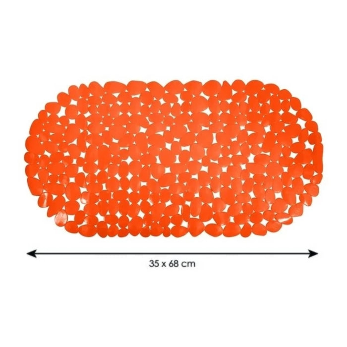 Tapis Fond de baignoire PVC GALETS Orange MSV
