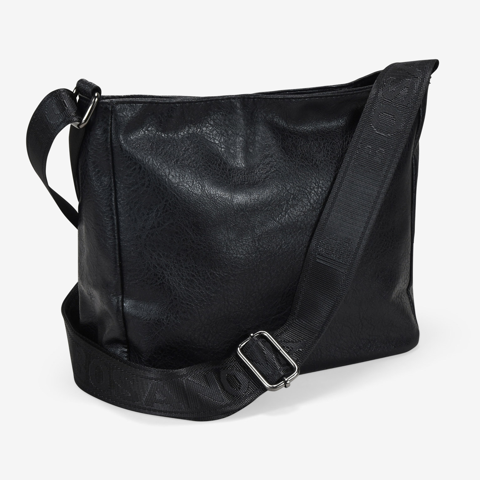 Bolso bandolera negro con estampado floral