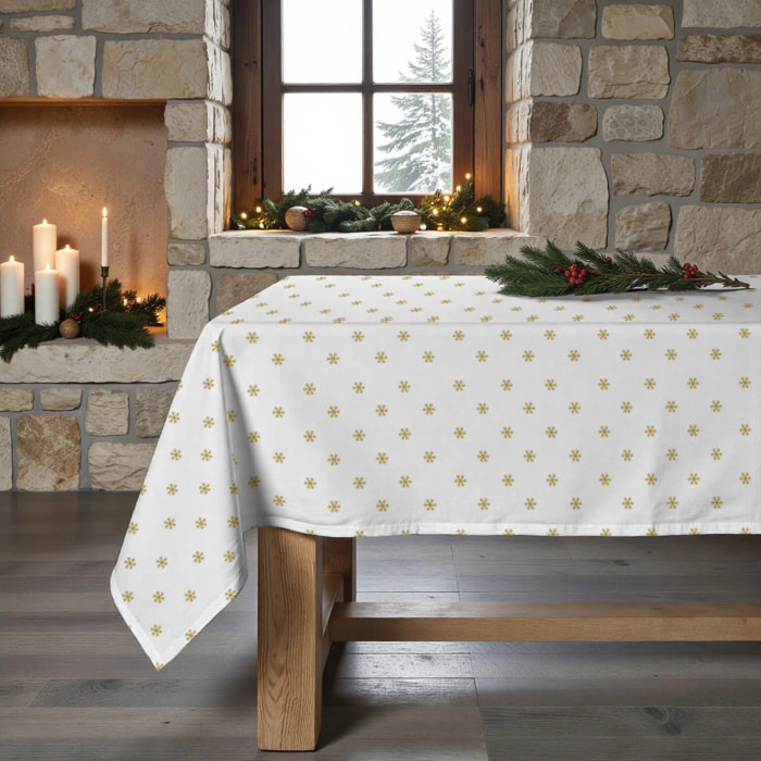 Nappe en résine Anti-tâches Snowflakes Gold