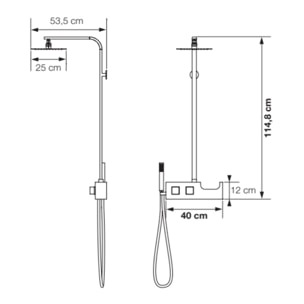 Kinedo Aquachrome - Colonne douche thermostatique