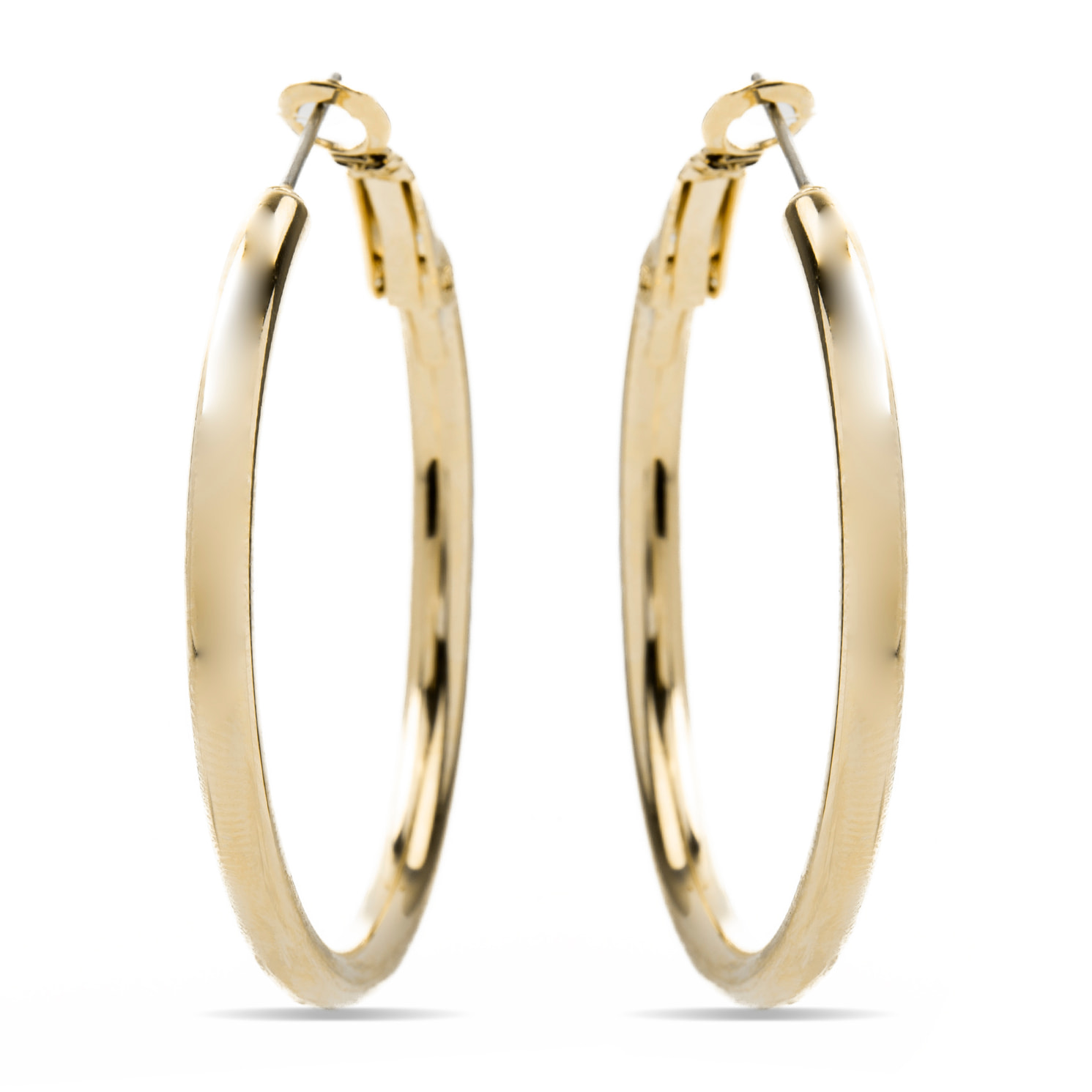 Pendientes de 40mm de diámetro acabado oro amarillo de 18k