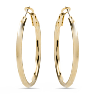 Pendientes de 40mm de diámetro acabado oro amarillo de 18k