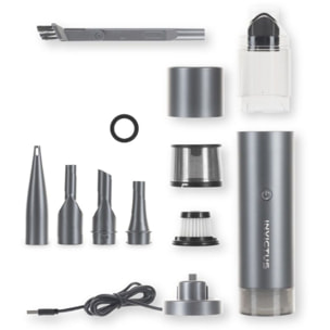 Aspirateur main INVICTUS One Pocket 12 pièces avec fonctions gonfleur et souffleur