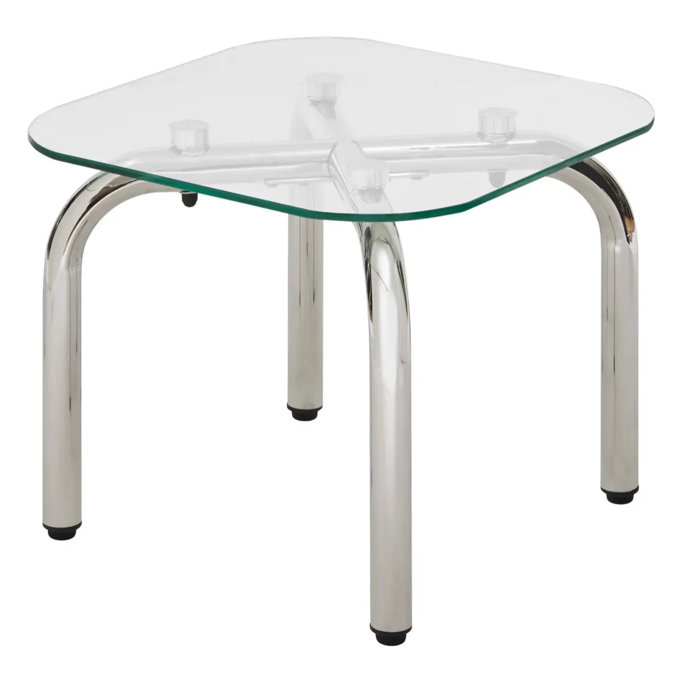 Lot de tables d'appoint Hecate argent 50x50cm