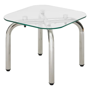 Lot de tables d'appoint Hecate argent 50x50cm