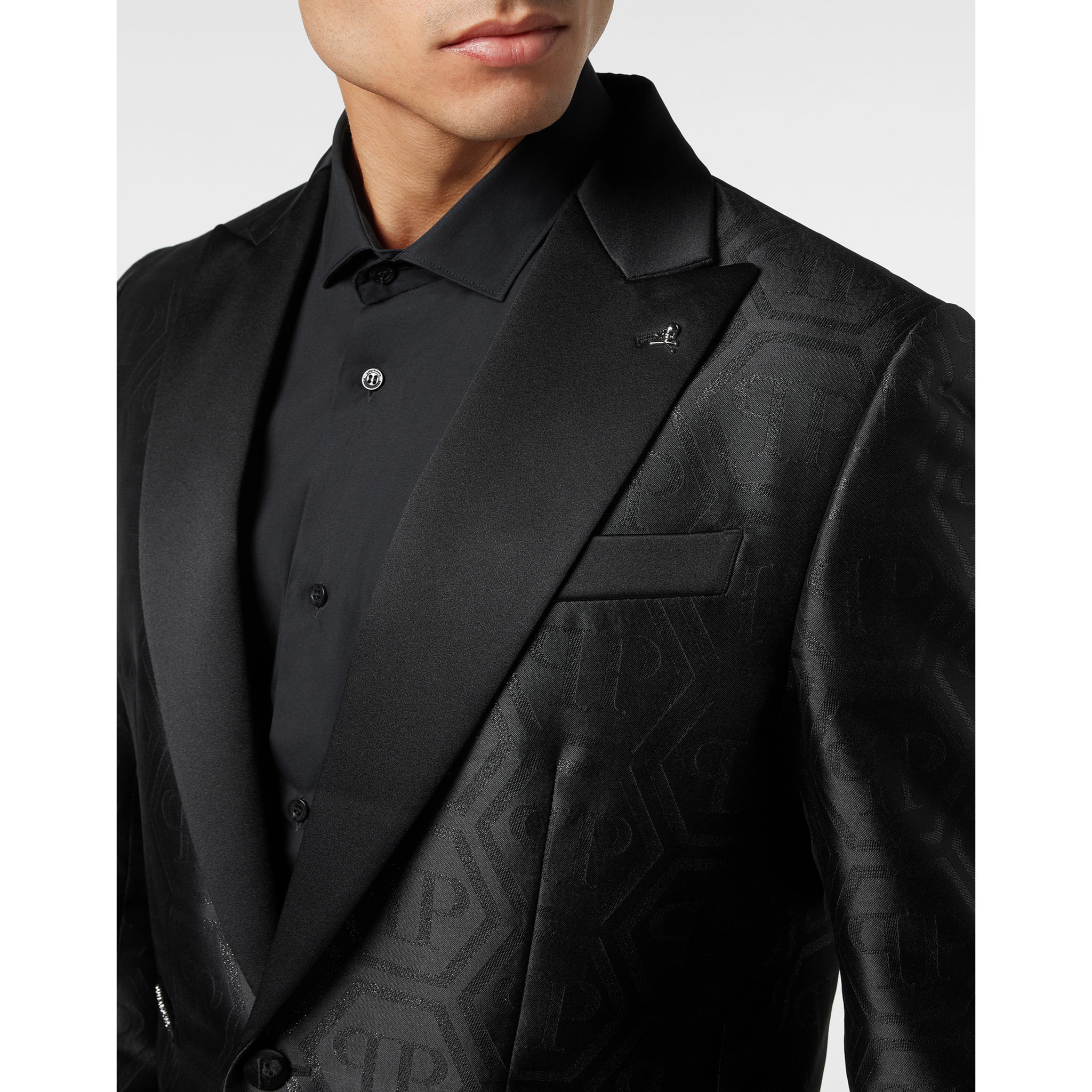 PHILIPP PLEIN One-Button Blazer Slim Fit MONOGRAM