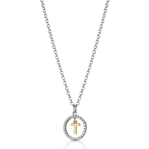 Collana Hiriwa 925 Cerchio Lettera T Argento