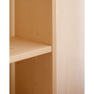 Estanteria de madera maciza en tono natural con 1 estante Alto: 74 Largo: 40 Ancho: 20