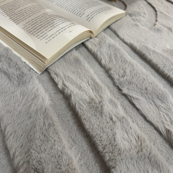 ALASKA - Tapis doux à motif graphique gris