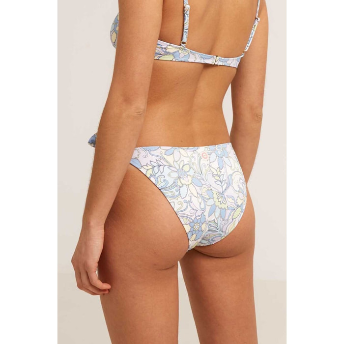 Braga de bikini clásica con lazos estampada
