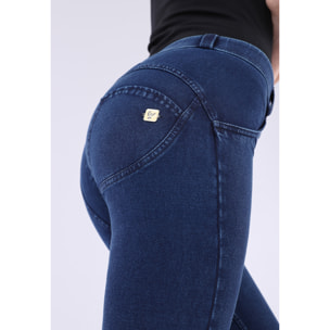 Pantalone WR.UP® superskinny vita e lunghezza regular in jersey denim scuro