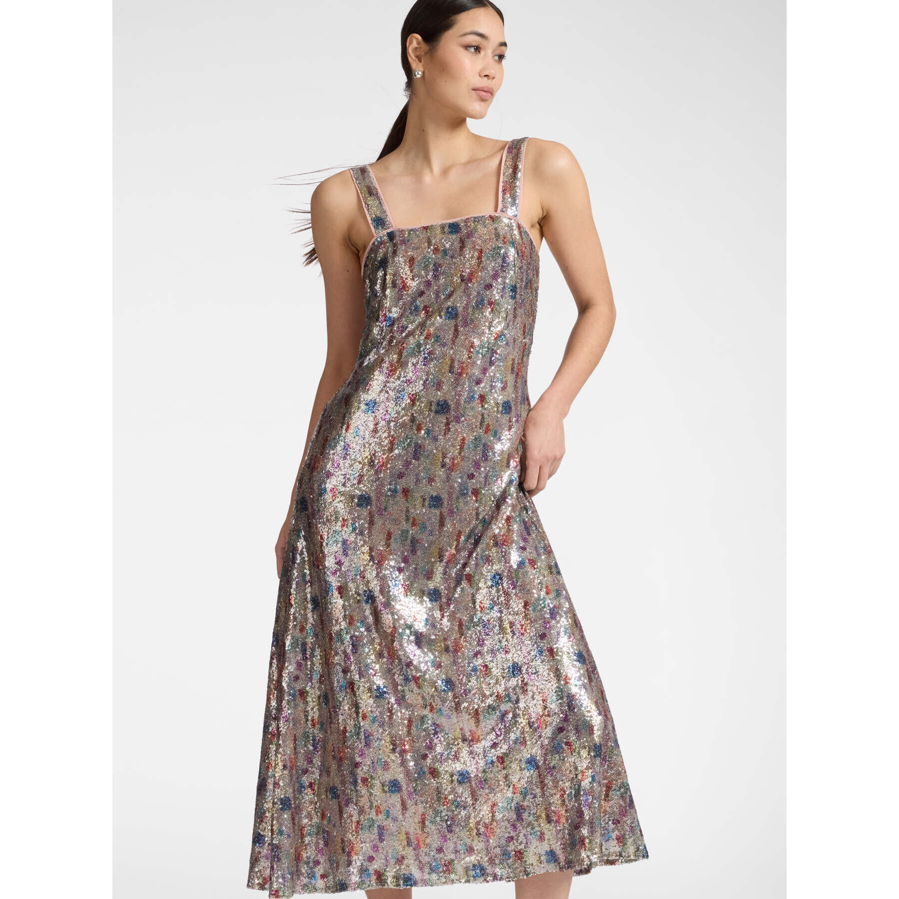 Elena Mirò - Vestido de tul con lentejuelas - Gris