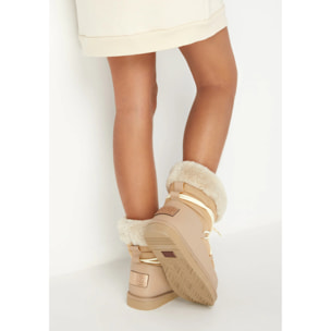 Botas Australianas de Niña Cordones Beige B&W