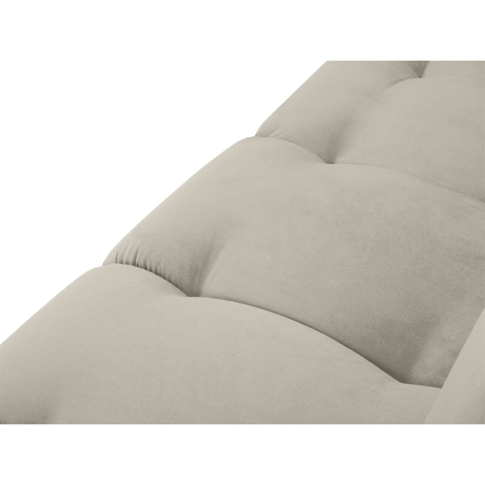 Méridienne droite "Hastings" 2 places en velours beige