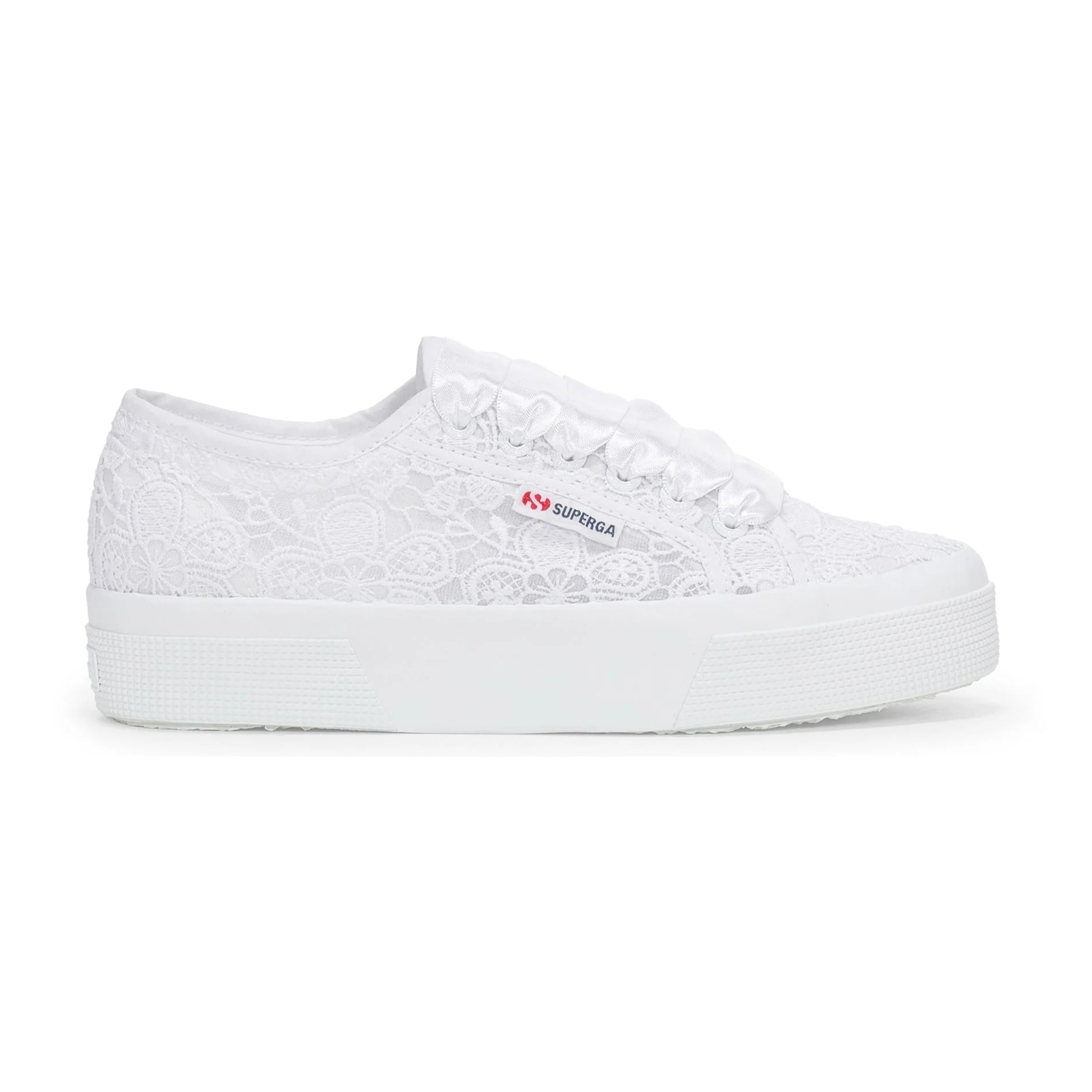 Superga - Zapatos de mujer Mujer Blanco - 2740 Flower Macrame