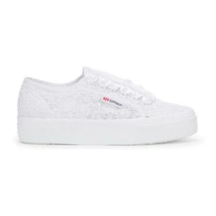 Superga - Zapatos de mujer Mujer Blanco - 2740 Flower Macrame