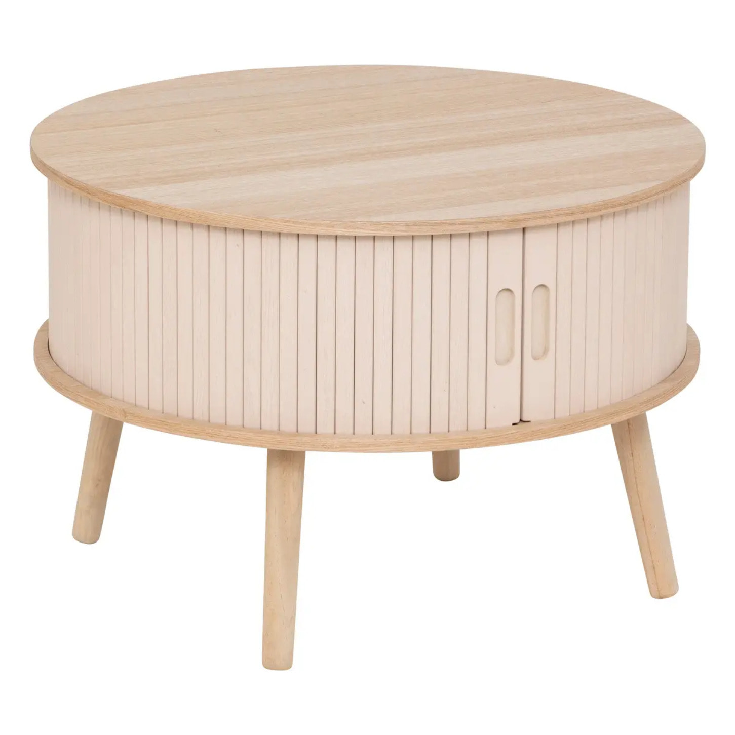 Table basse 2 portes "Nysos" beige 60x60x40,7cm
