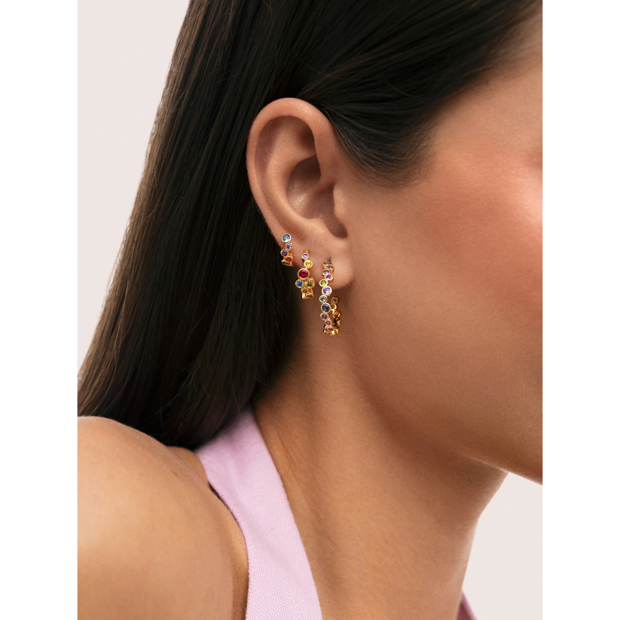 Orecchino XS Bubbles Placcato Oro