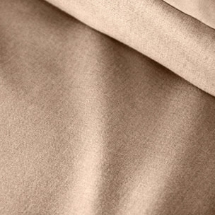 Parure de lit 3 pièces sensation flanelle - Beige
