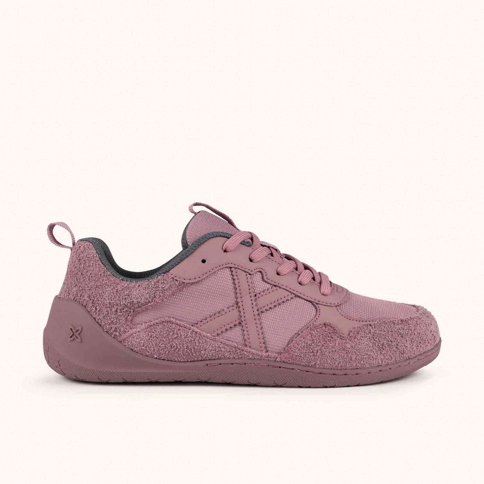 MUNICH FLEXING 10 Zapatillas Wild Feet "Barefoot" color malva y rosa empolvado con puntera ancha