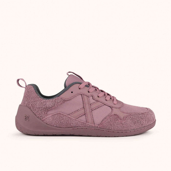 MUNICH FLEXING 10 Zapatillas Wild Feet "Barefoot" color malva y rosa empolvado con puntera ancha