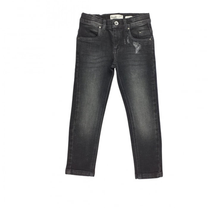 JEANS SLIM FIT VITA REGOLABILE NERO