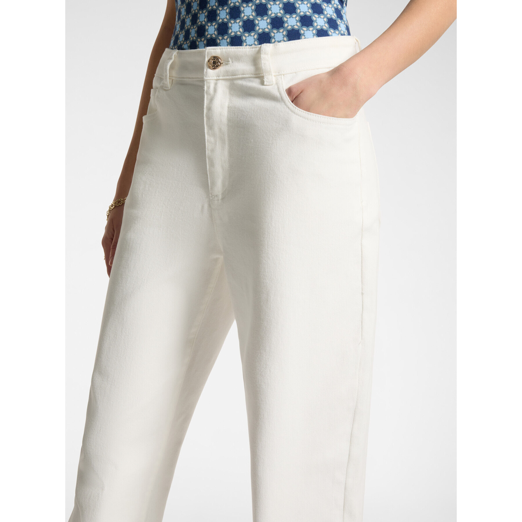 Elena Mirò - Mid wide leg - Bianco
