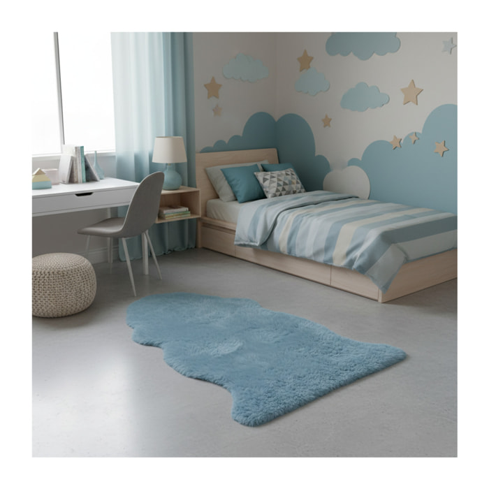 Authentique peau de mouton chaude et épaisse