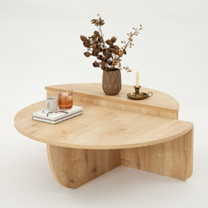 Table basse ronde design en bois - GERA