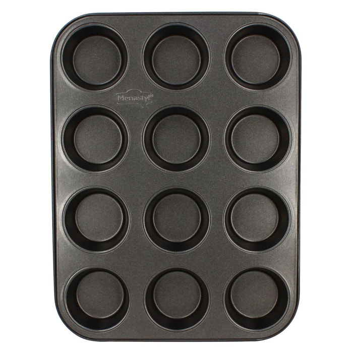 Plaque à 6 muffins en acier carbone AMANDINE