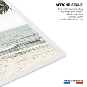 Poster plage tropicale Affiche seule