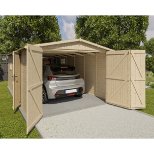 Garage - bois brut - 18 m²