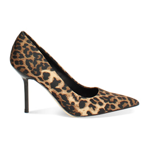 Décolleté leopard con tacco 9,5 cm da donna