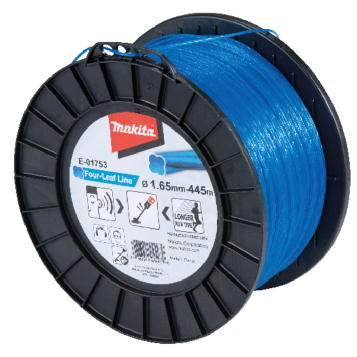 Fil nylon Trèfle torsadé MAKITA 1,65 mm x 445 m - E-01753