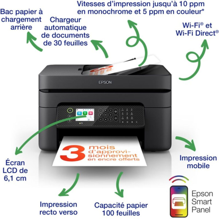 Imprimante jet d'encre EPSON WorkForce WF-2950DWF