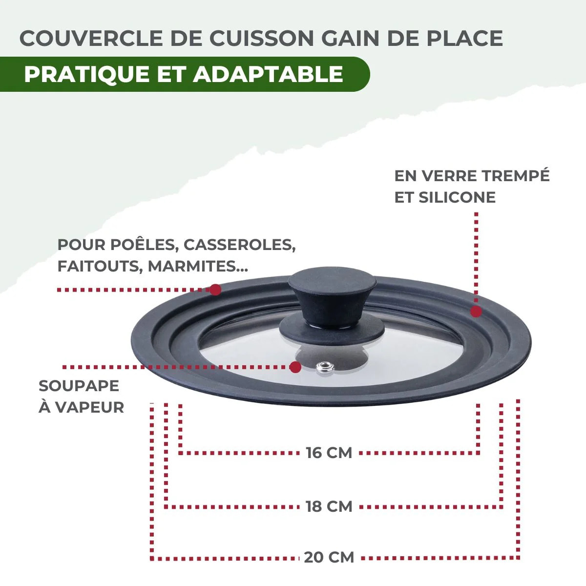 Poêles à Frire, Casseroles, Faitouts inox 18/10 Triply et Couvercle Fackelmann Vita3