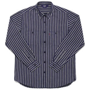 Camicie Sebago Uomo Blu SHEETBEND STRIPES