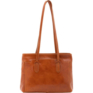 Borsa a spalla da donna - Modello Iduna Lux - Vera pelle - 35.0 x 26.0 x 12.0 cm