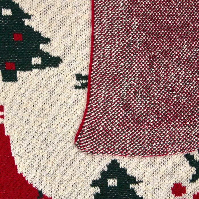 Plaid de Noël tricot traditionnel 130 x 170 cm