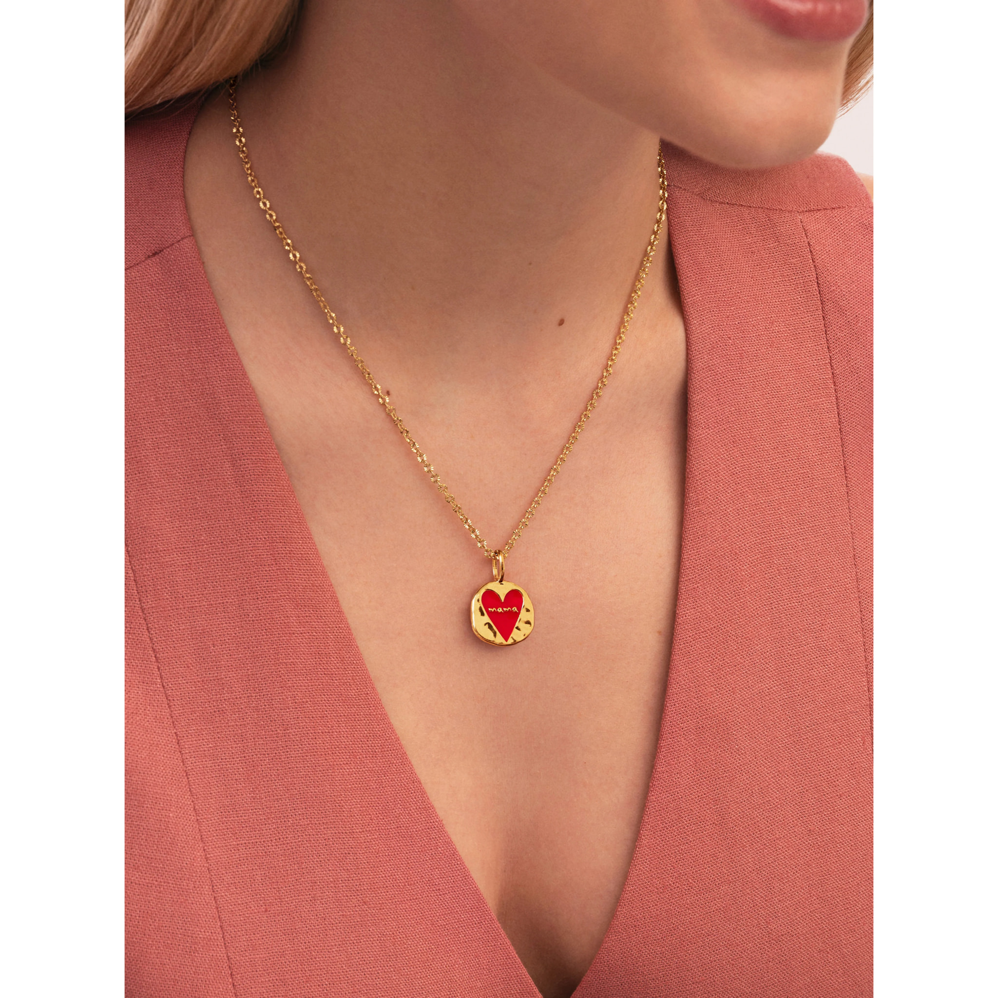 Charm Mamá Lovely Heart Baño Oro