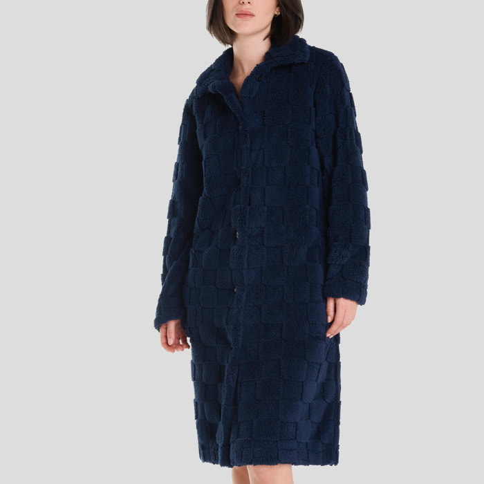 Bata larga de mujer Azul Marino