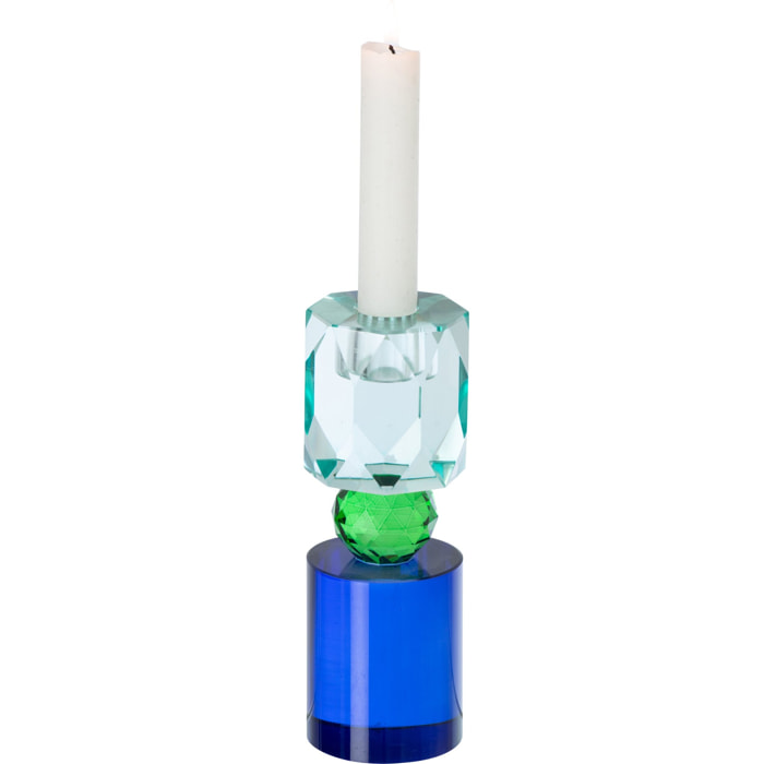 J-Line Chandelier - verre - bleu/vert
